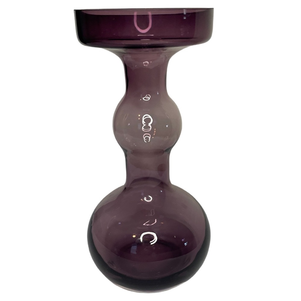 Nuutajarvi Oiva Toikka Light Purple Vase 8" Mid Century Modern Finland